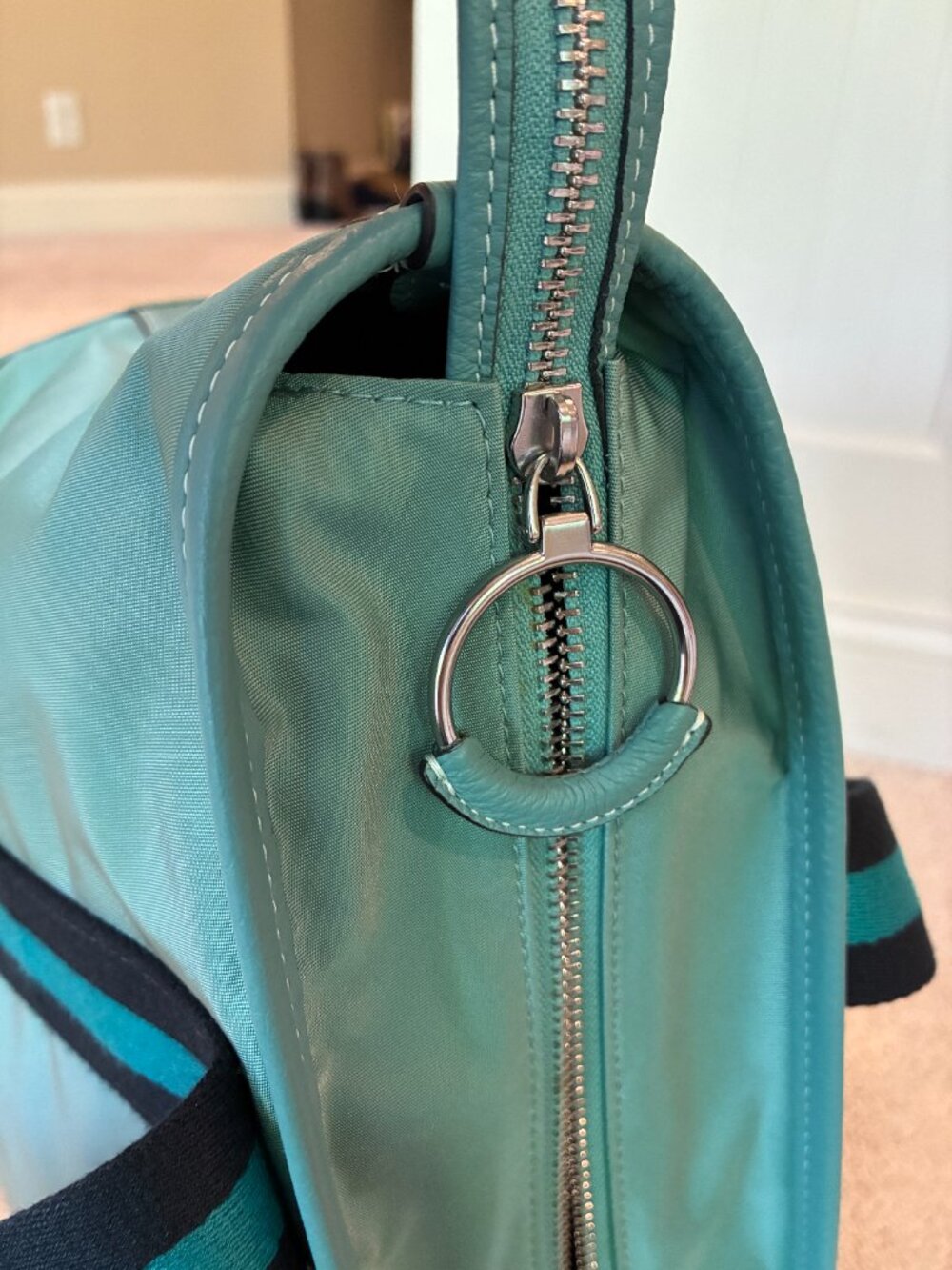 Coach NYL Ellis Tote Blue Green Multi - Picture 8 of 15